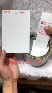 Màu trắng sứ WH11 vinfast lux a - Sơn ô tô 1k lon 500g