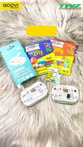 QOOVI ชุดเซ็ตสายชาร์จพกพา Multi Function Charging Set รองรับ 3 Port มีเข็มจิ้มซิม น้ำหนักเบา พกพาสะดวกรับประกัน 6 เดือน รุ่น TB01