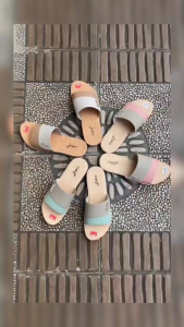 LILIY Comet Sandal Wanita Nonslip Slide Motif Elegan Anti Licin Bahan Karet - Ukuran 37/38/39/40