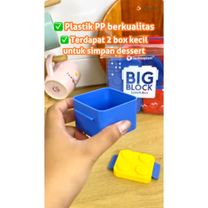 TECHNOPLAST BIG BLOCK LUNCH BOX SET 5 PCS - TEPAK MAKAN SLK019. T1BL1