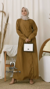 Gamis pemda pns toyobo premium SABEEQA Gamis toyobo fodu/seragam PNS/warna khaki/Bisa bumil/seragam kerja/gamis kerja