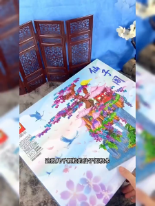 Fairy Pavilion Guanghan Palace Peach Blossom Pool Chinese style assembly puzzle toys for boys and girls