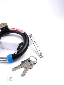 Metal Bike Lock Bicycle Anti-Theft Lock Self-rebound MTB Bike Circular Lock with Key