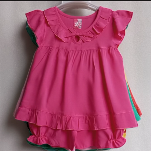 Đồ bộ tole lanh bé gái C2H22 quần áo trẻ em sơ sinh áo cánh tiên quần đùi trẻ em dưới 3 tuổi đồ bộ mặc nhà giá rẻ thoáng mát