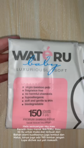 Tisu Bambu Wateru: Premium Bamboo Facial Tissue 150 Sheets 2 Ply