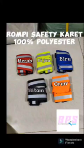 Rompi Proyek V Karet Elastis Safety Vest Guard Rompi Baju Keselamatan Kerja Bangunan Scotlet