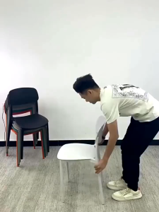 JSF Ergonomic Nordic Dining Chair - Curved Back Large Comfort Seating Durable Plastic New