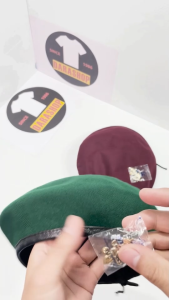 หมวกลูกเสือ เบเร่ต์ ฟรีเข็มเอก หมวกลูกเสือสามัญรุ่นใหญ่ สีแดง/เขียว พร้อมส่ง