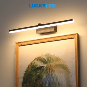 LUCKYLED Modern Wall Light Indoor Gold Black LED Wall Lamp Bedroom Living Room Bathroom Picture Light Lampu Dinding