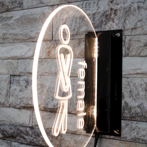 Tanda Toilet Grafir Dengan Lighting: Special Signage
