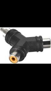 RCA PHONO AUDIO Y SHAPE SPLITTER - 1 INPUT 2 OUTPUTS