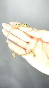 Emas Bangkok Emas Korea 24K Bracelet Ring Gold Plated Rantai Gelang Tangan & Cincin Emas Sadur Perempuan emas 916 G1