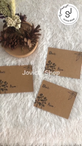 Kartu Ucapan | Greeting Card Bahan Kraft Dikirim Random | Kartu Ucapan Terima Kasih | Kartu Bingkisan (1 PAK = 50 PCS)