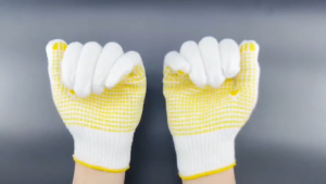 Đôi Găng Tay Bảo Hộ Lao Động 1 Mặt Phủ Hạt Nhựa Chống Trượt Một Size Chung Chung Thông Dụng