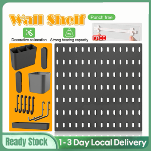 Wall Shelf Accessories Hanger Board DIY Splice Board Pegboard Wall Mounted Board Kitchen Rack Room Organizer Pegboard Organizer Accessories Hanger Board For Office Kitchen