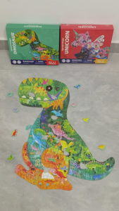 Irregular Large Puzzle for Kids - 300-Piece 500-Piece Jigsaw Puzzle with Animal and Dinosaur Themes Mainan Budak Perempuan Lelaki 成人儿童异形拼图300片500片动物恐龙不规则纸质益智拼图