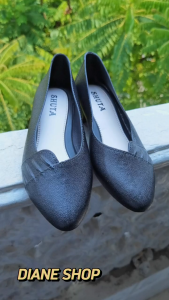 Womens Matte Black Shoes Slip On Shoes for School & Formal Wear Durable 3CM Heel Rubber Sole Comfortable Footwear