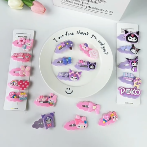 cartoon  เด็กๆ  กาตูน  คุโลมิ  ซานริโอ  น่ารัก  สาวน้อย  คลิปด้านข้าง  กิ๊บหัก  อุปกรณ์ผมคลิป  Good Good Toy