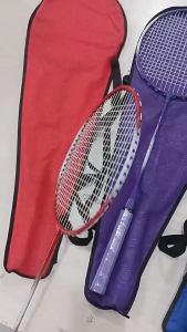 【Ready Stock】1pair Badminton Racket Set Couple Alloy Split Racket for Student Beginner Fitness 109B
