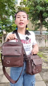 กระเป๋าสะพายข้างผู้ชาย ไซส์ใหญ่ พรีเมี่ยม สไตล์วินเทจ หนังสวย สะพายข้าง แฟชั่นจิงโจ้ ช่องใส่ของเยอะ พร้อมส่ง 0155#