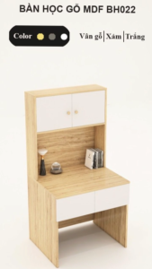 FREESHIP HCM - Bàn Học Bàn Làm Việc Liền Kệ Gỗ MDF Tatana BH022 – có thiết kế theo yêu cầu