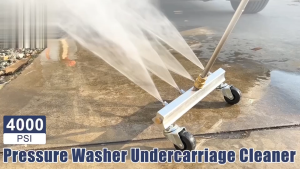 Undercarriage Cleaner Powerful undercarriage Cleaning tool Car Washer High Pressure Undercarriage Cleaning 4 Nozzles 2 wheels Road Cleaning Brush High Pressure Water Broom for Vehicle Road Cleaning