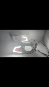 ไฟเดไลท์ fortuner ปี 2012-2014 ฝาครอบตัดหมอก มีไฟเดไลท์ led แสงขาว