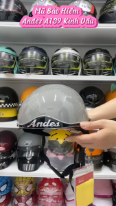 Mũ Bảo Hiểm ANDES 139 Kính Dấu /Lòng Nón 3S Tháo Giặt