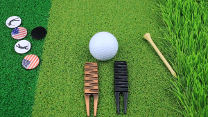 Tool Divot Repair Golf / Score Counter Golf / Garpu Hijau Golf Logam