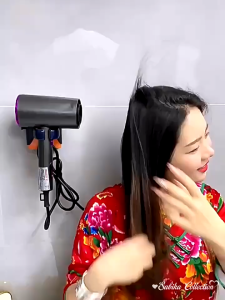 Holder Hair Dryer Tempat Pengering Rambut Tempel Dinding Rak Gantung Portable Multifungsi