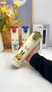 Cille 500ml Cute Travel Style 316SS Stainless Steel Vacuum Flask Thermos Water Bottle