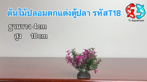 ต้นไม้ปลอมไว้สำหรับตกแต่งตู้ปลา ฐานวาง4cmสูง10cm รหัสสินค้าT18