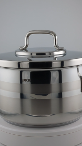Korkmaz Astra2 18/10 Stainless Steel Casserole Pot with Lid Induction Compatible