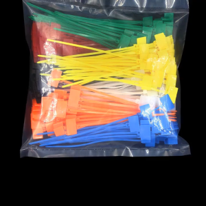 100Pcs 15MM*25MM Wire Power Cable Label Mark Tags Self-Locking Nylon Tie Tags