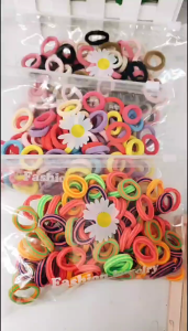 Multi-Color 80 Pcs. Set Kids Hair Ties: A Versatile & Adorable Choice