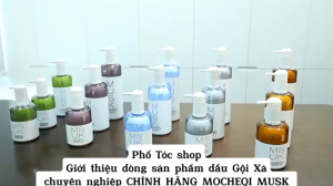 Bộ dầu gội xả collagen chăm sóc tóc hư tổn MOCHEQI MUSK 518ml x 2