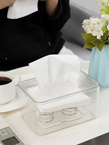 HOVELSHOP Spring Pusher Tissue Box Pegas Dorong Penyangga Tisu Kotak Tempat Dispenser Tisu