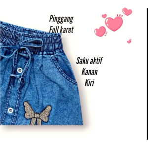 Rok Jeans Anak Perempuan Usia 4-10 Tahun