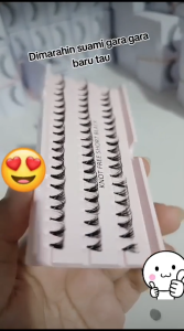 Bulu mata tanam Eyelash extension short 10mm super lentik 60 point free mika penutup