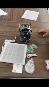 DOSEN  Solar Dual Lens CCTV Camera VCS20 For House V380 PRO 4G/Wifi IP Camera Home Wireless connect phone with indoor and outdoor/ Full Color Night Vision /Alarm warning HD 1080P