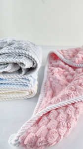 Handuk Kepala Keramas 2 Lapis Handuk Pengering Rambut Bahan Microfiber Motif Polos Terbaru -YM-5