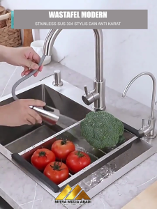 Wastafel Bak Cuci Piring Modern Silver Stainless & Bak Cuci Piring Baja Modern Minimalis