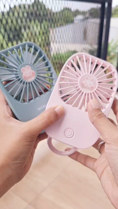 Kipas Angin Kecil Mini Fan Portable Tangan Genggam Karakter Kelinci Pink Lucu USB Robot BF25