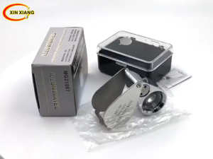 กล้องพระ กล้องส่องพระ ส่องดูชิ้นงาน แผงวงจรไฟฟ้า  อัญมณี สว่างส่องเห็นรายละเอียดชัดเจน ตัวเรือนโลหะ เลนส์แก้ว  พร้อมไฟled กำลังขยาย30X รุ่น21007