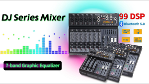 DJ4/DJ6/DJ8 Professional Audio Mixer with Built-in EQ & Recording