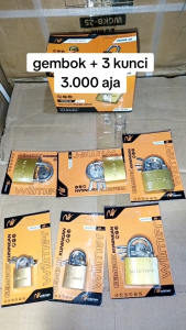 Gembok Pintu / Gembok Pagar Leher STANDAR Ukuran 20-50 mm Merk M.T