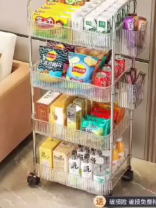 Pasar Murah RSBRSK 234 Rak Troli Susun Rak Dapur Rak Kamar Mandi Rak Penyimpanan Rak Kosmetik Rak Susun Serbaguna Multifungsi