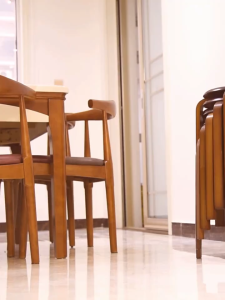 Multipurpose Strong Solid RubberWood Chair Stackable Round Stool Side Table Seat