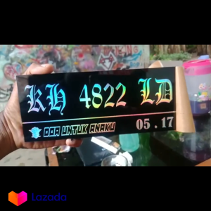 Plat Nomor Akrilik Terlaris Timbul Sepeda Motor Baut Universal
