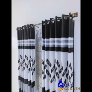 Hordeng Blackout Import Tebal Motif Minimalis Modern Model Smokering Tinggi 230 cm
